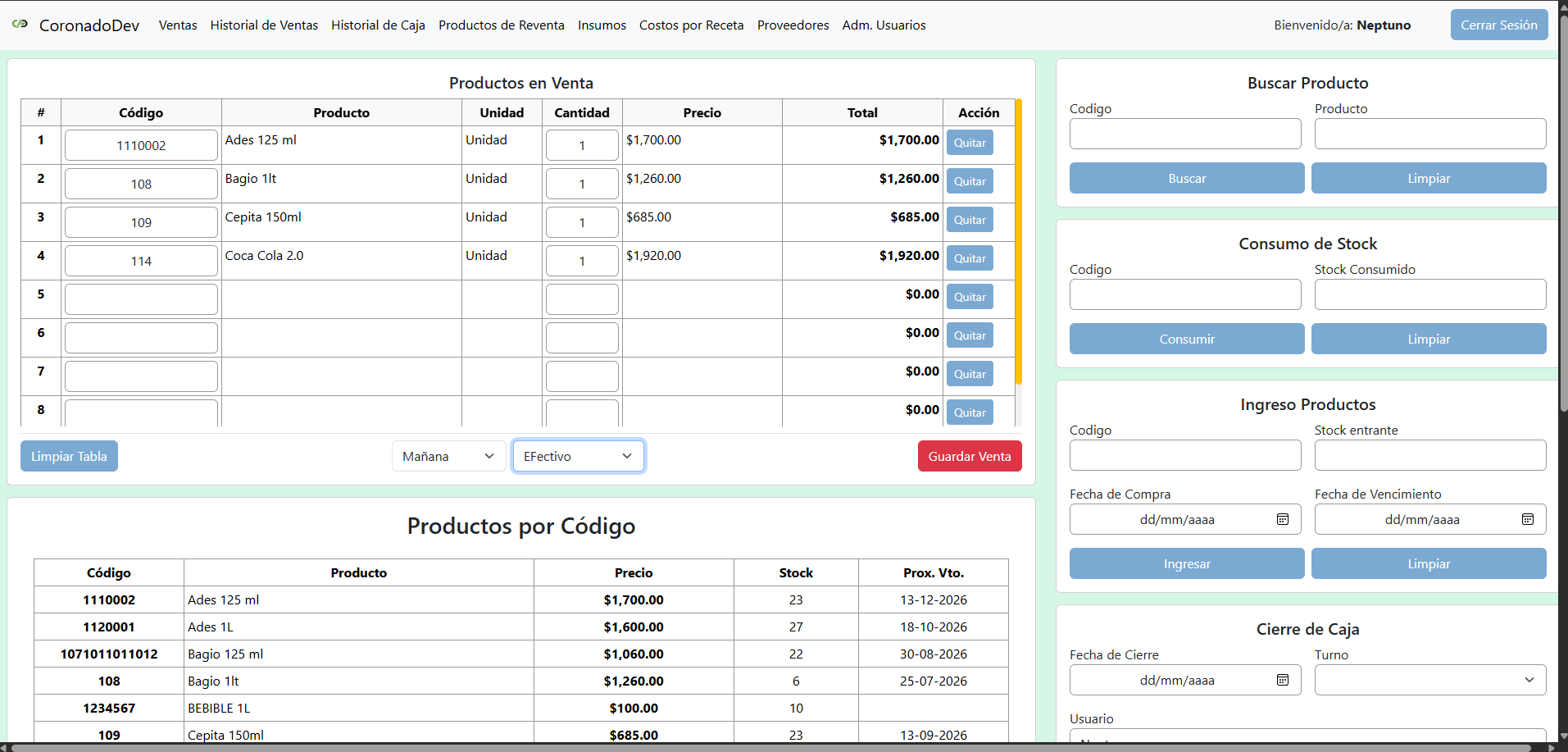 FoodFlow - Ventas